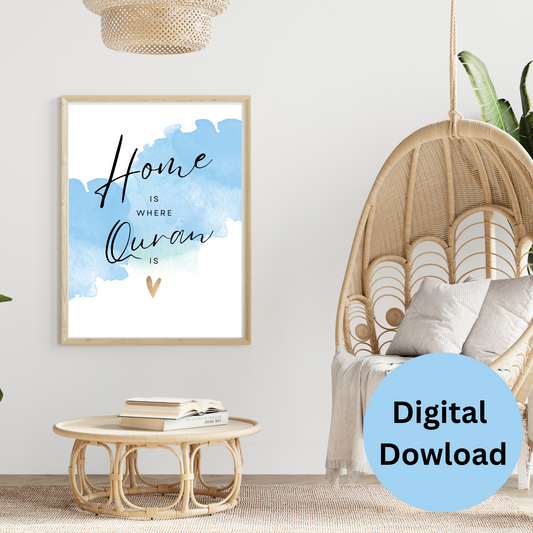 Home is Where Quran is - Inspirational Islamic Wall Art